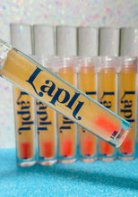 Load image into Gallery viewer, peach color changing lip gloss in clear tube