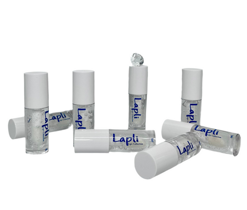 Clear lip gloss tube with thick wand peppermint flavored 